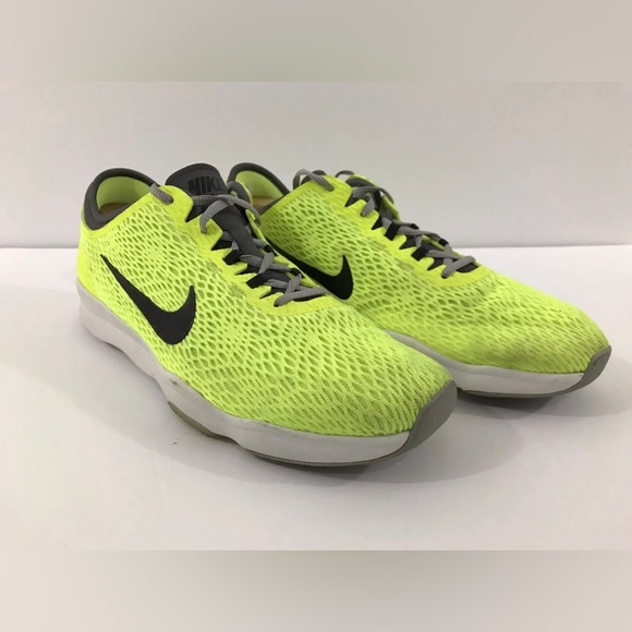 Nike Zoom Fit Training Women Neon Yellow Athletic Sneaker Shoes 704658-701 Sz 11 - Picture 1 of 12